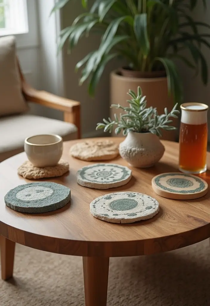 25 Aesthetic Handmade Room Decor Projects For Modern Homes 41 25 Aesthetic Handmade Room Decor Projects For Modern Homes - 19. Handcrafted Coasters