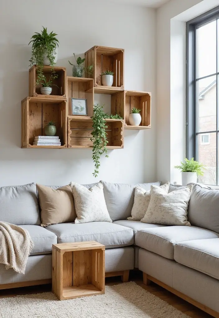 25 Aesthetic Handmade Room Decor Projects For Modern Homes 2 25 Aesthetic Handmade Room Decor Projects For Modern Homes - 2. Upcycled Wooden Crates