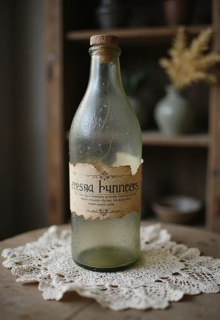 25 Bottle Painting Ideas With Acrylics For Handmade Home Decor 56 25 Bottle Painting Ideas With Acrylics For Handmade Home Decor - 16. Vintage-inspired Bottles