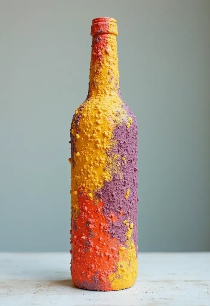 25 Bottle Painting Ideas With Acrylics For Handmade Home Decor 75 25 Bottle Painting Ideas With Acrylics For Handmade Home Decor - 23. Tacky Glue Painted Bottles