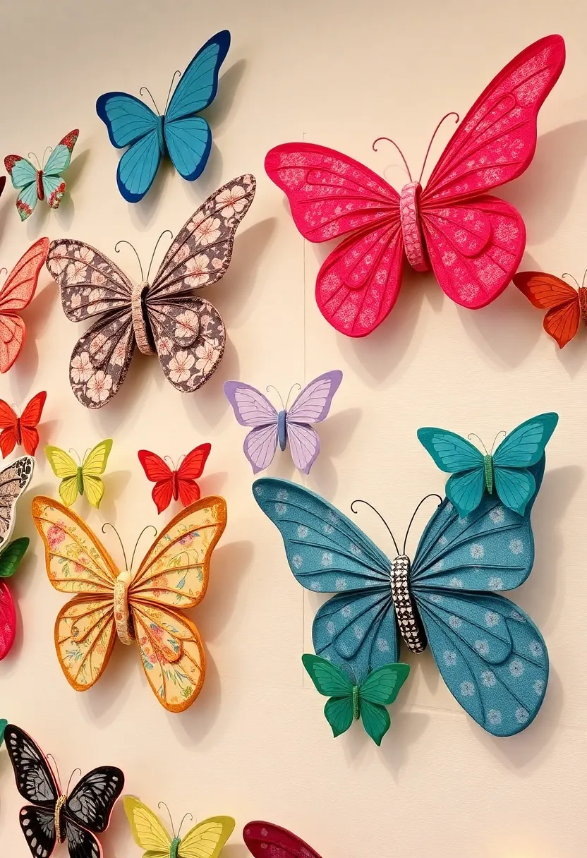 25 Handmade Butterfly Fabric Decor Ideas To Brighten Walls 1 25 Handmade Butterfly Fabric Decor Ideas To Brighten Walls - 1. Fabric Butterfly Wall Art
