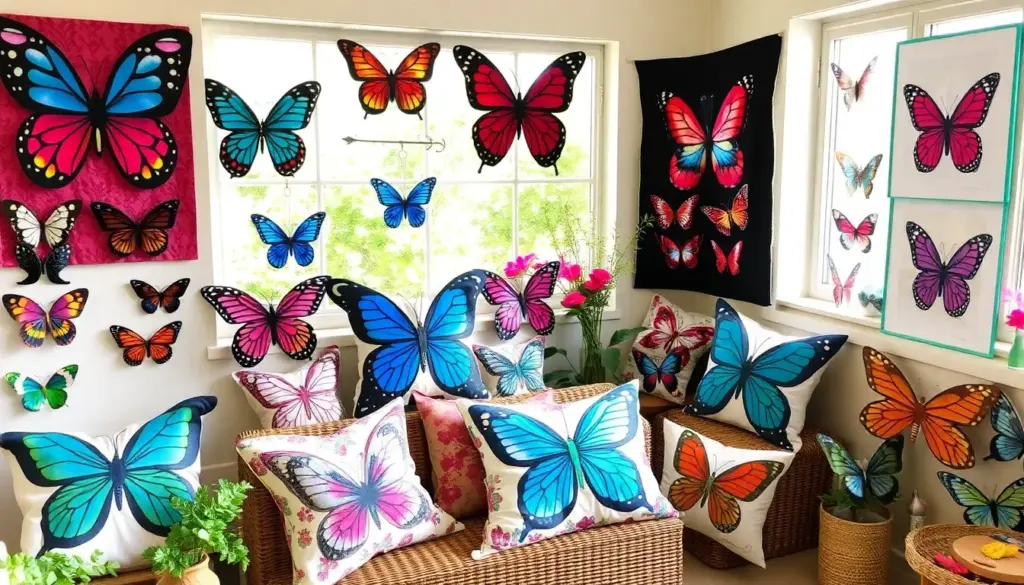 25 Handmade Butterfly Fabric Decor Ideas To Brighten Walls