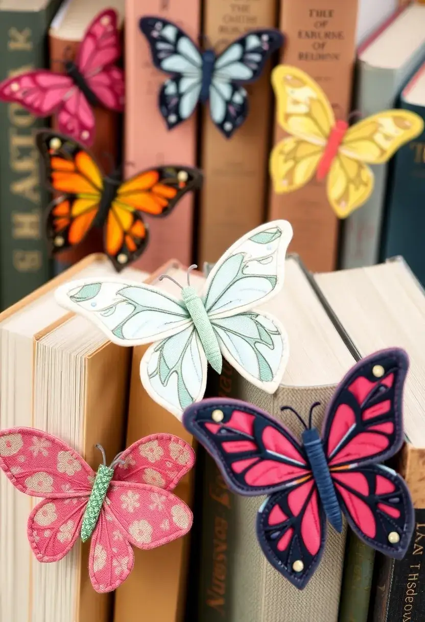 25 Handmade Butterfly Fabric Decor Ideas To Brighten Walls 75 25 Handmade Butterfly Fabric Decor Ideas To Brighten Walls - 21. Butterfly Fabric Bookmarks