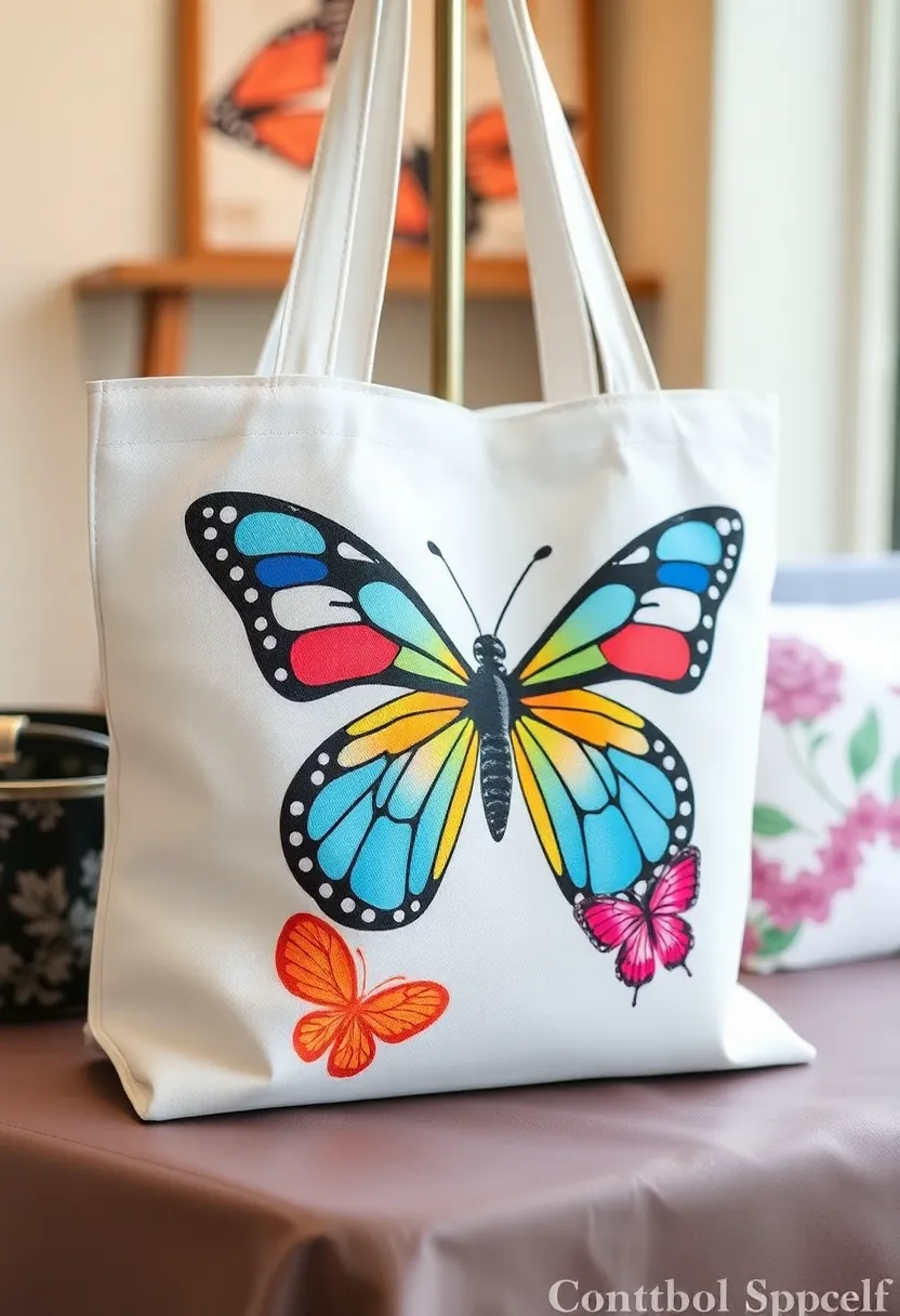25 Handmade Butterfly Fabric Decor Ideas To Brighten Walls 90 25 Handmade Butterfly Fabric Decor Ideas To Brighten Walls - 24. Butterfly Fabric Tote Bags