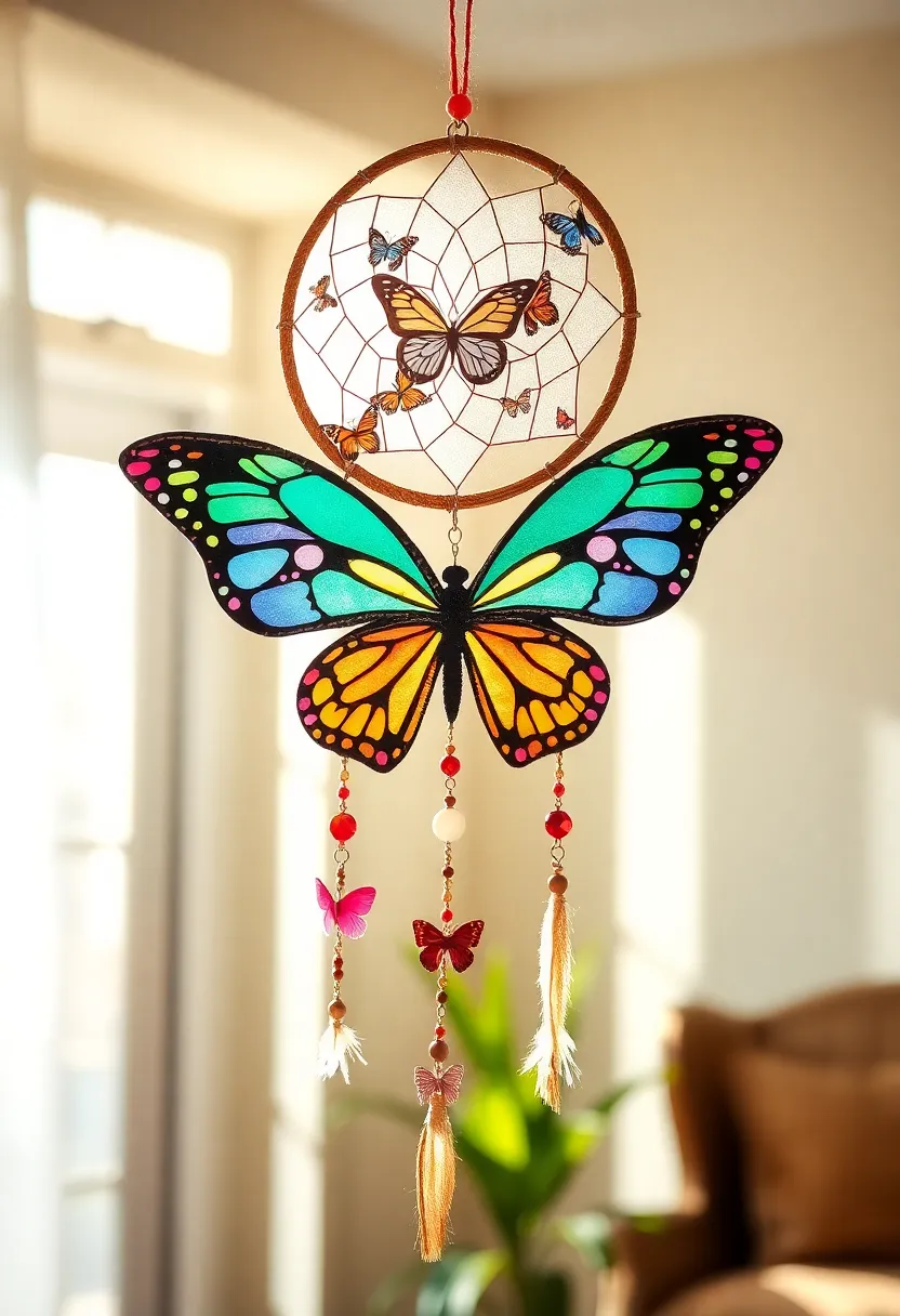 25 Handmade Butterfly Fabric Decor Ideas To Brighten Walls 20 25 Handmade Butterfly Fabric Decor Ideas To Brighten Walls - 8. Butterfly Fabric Dream Catchers