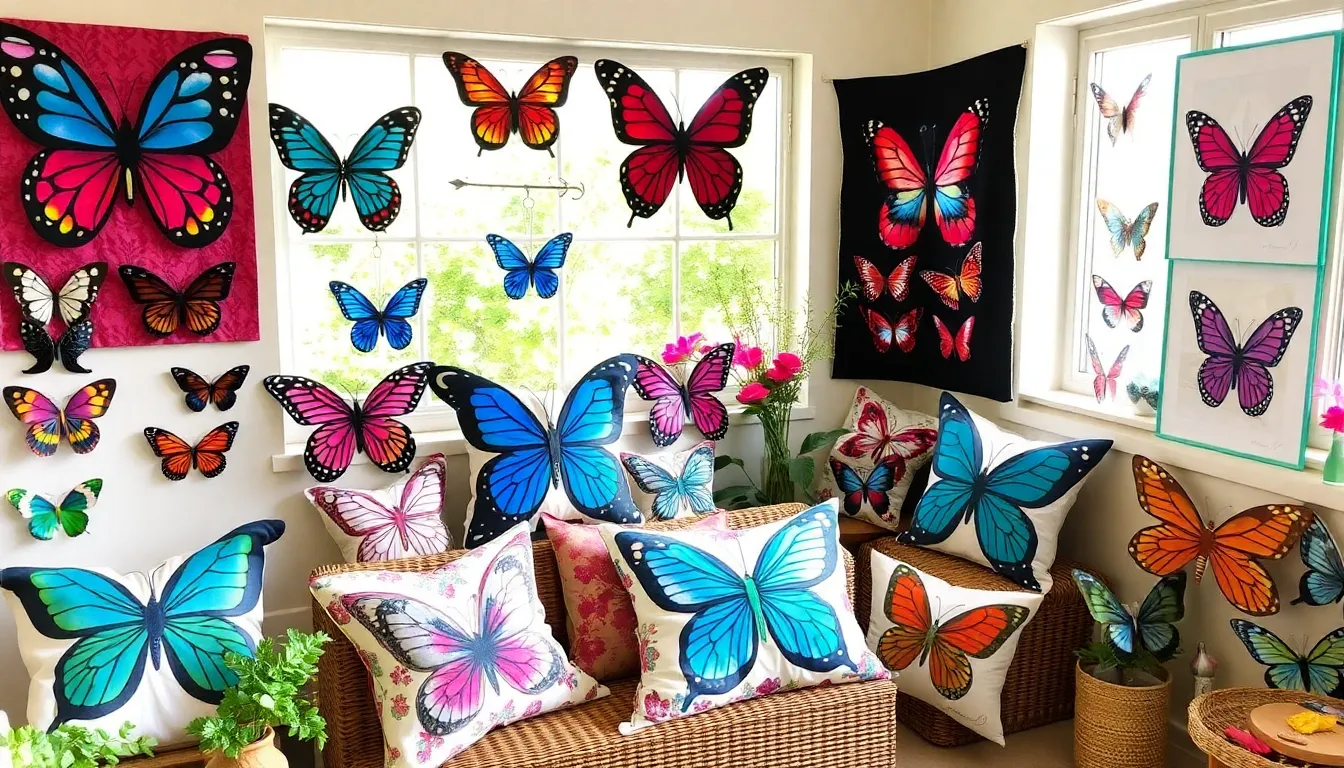 25 Handmade Butterfly Fabric Decor Ideas To Brighten Walls