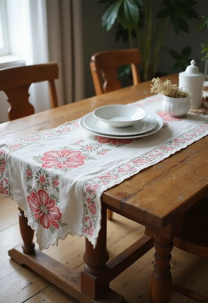 25 Handmade Cotton Kitchen Decor Ideas You’ll Adore 1 25 Handmade Cotton Kitchen Decor Ideas You’ll Adore - 1. Charming Cotton Table Runners
