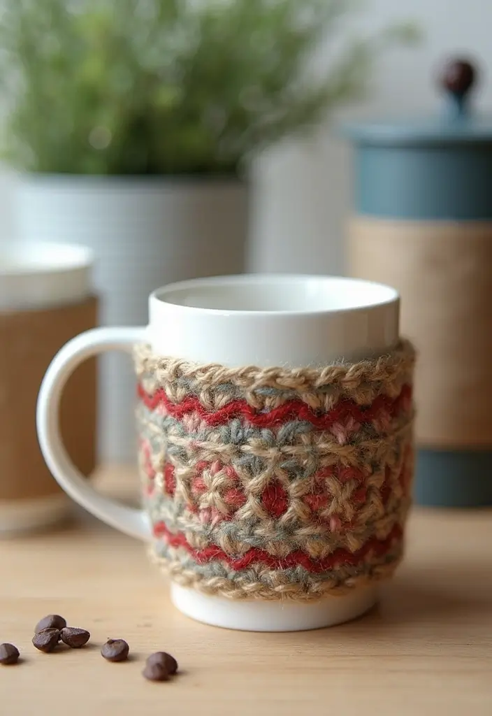 25 Handmade Cotton Kitchen Decor Ideas You’ll Adore 16 25 Handmade Cotton Kitchen Decor Ideas You’ll Adore - 10. Handcrafted Cotton Coffee Cozies