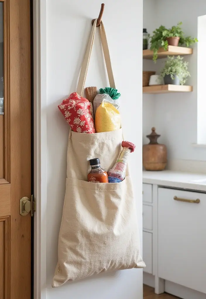25 Handmade Cotton Kitchen Decor Ideas You’ll Adore 41 25 Handmade Cotton Kitchen Decor Ideas You’ll Adore - 23. Cotton Bag Holders