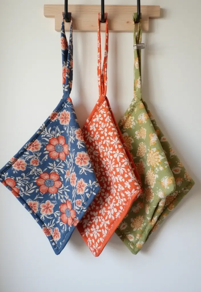 25 Handmade Cotton Kitchen Decor Ideas You’ll Adore 9 25 Handmade Cotton Kitchen Decor Ideas You’ll Adore - 3. Unique Cotton Pot Holders