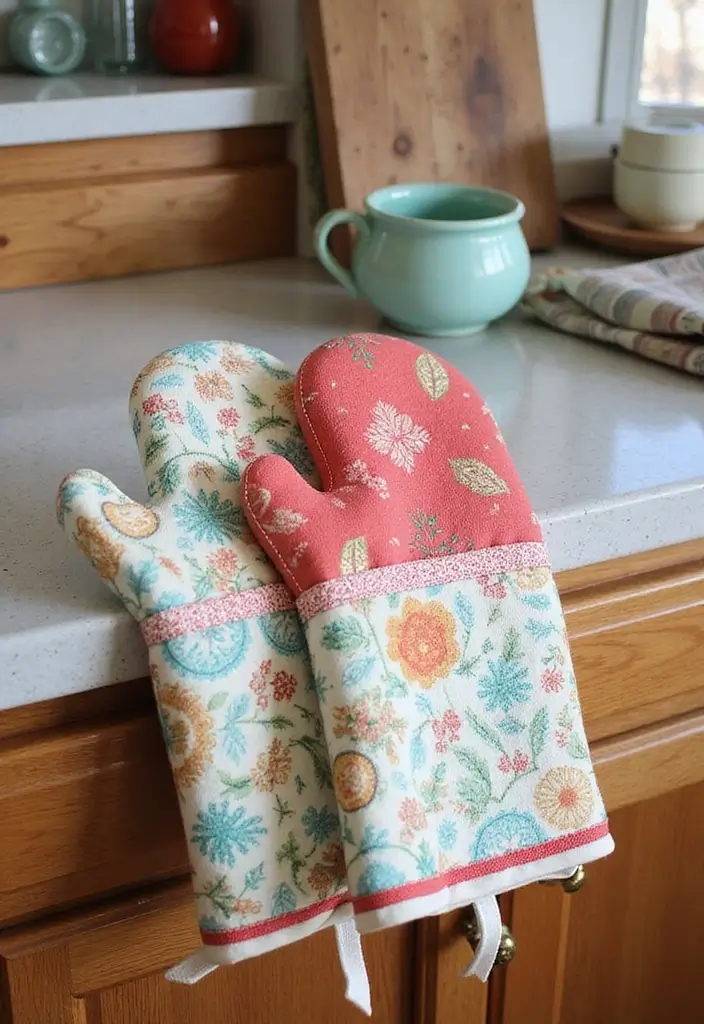 25 Handmade Cotton Kitchen Decor Ideas You’ll Adore 13 25 Handmade Cotton Kitchen Decor Ideas You’ll Adore - 7. Chic Cotton Oven Mitts