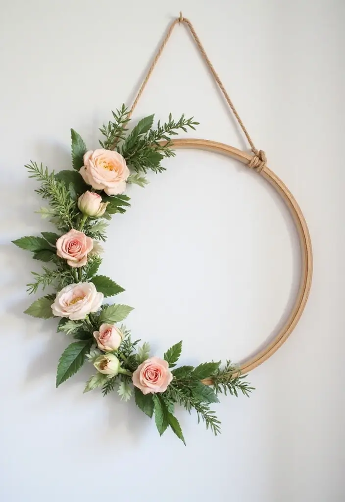 25 Handmade Floral Decor Projects For Every Season 1 25 Handmade Floral Decor Projects For Every Season - 1. Spring Blossom Wall Hanging