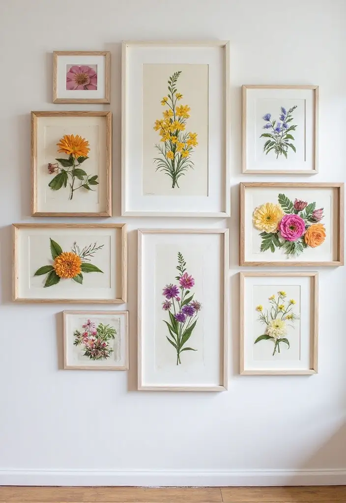25 Handmade Floral Decor Projects For Every Season 29 25 Handmade Floral Decor Projects For Every Season - 11. Floral Wall Art Collage