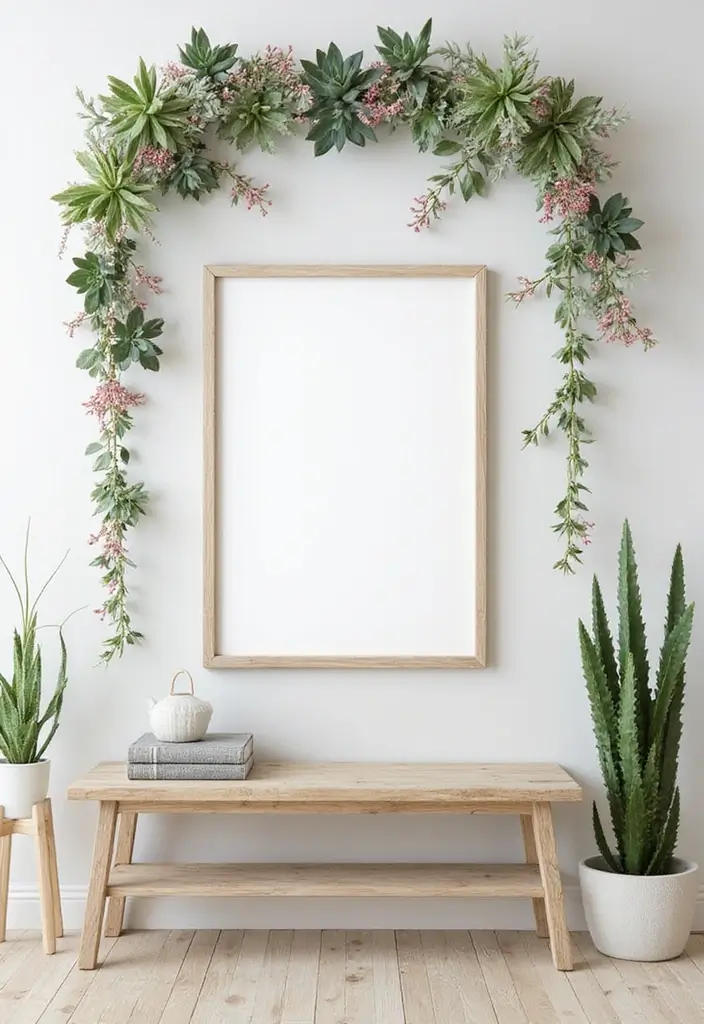 25 Handmade Floral Decor Projects For Every Season 53 25 Handmade Floral Decor Projects For Every Season - 17. Floral Wall Succulent Art