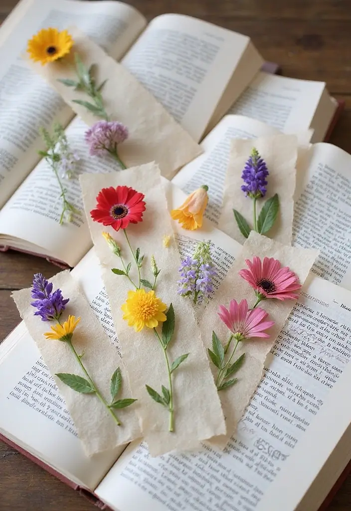 25 Handmade Floral Decor Projects For Every Season 65 25 Handmade Floral Decor Projects For Every Season - 19. Pressed Flower Bookmarks