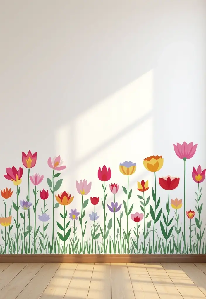 25 Handmade Floral Decor Projects For Every Season 66 25 Handmade Floral Decor Projects For Every Season - 20. Flower-Themed Wall Decals