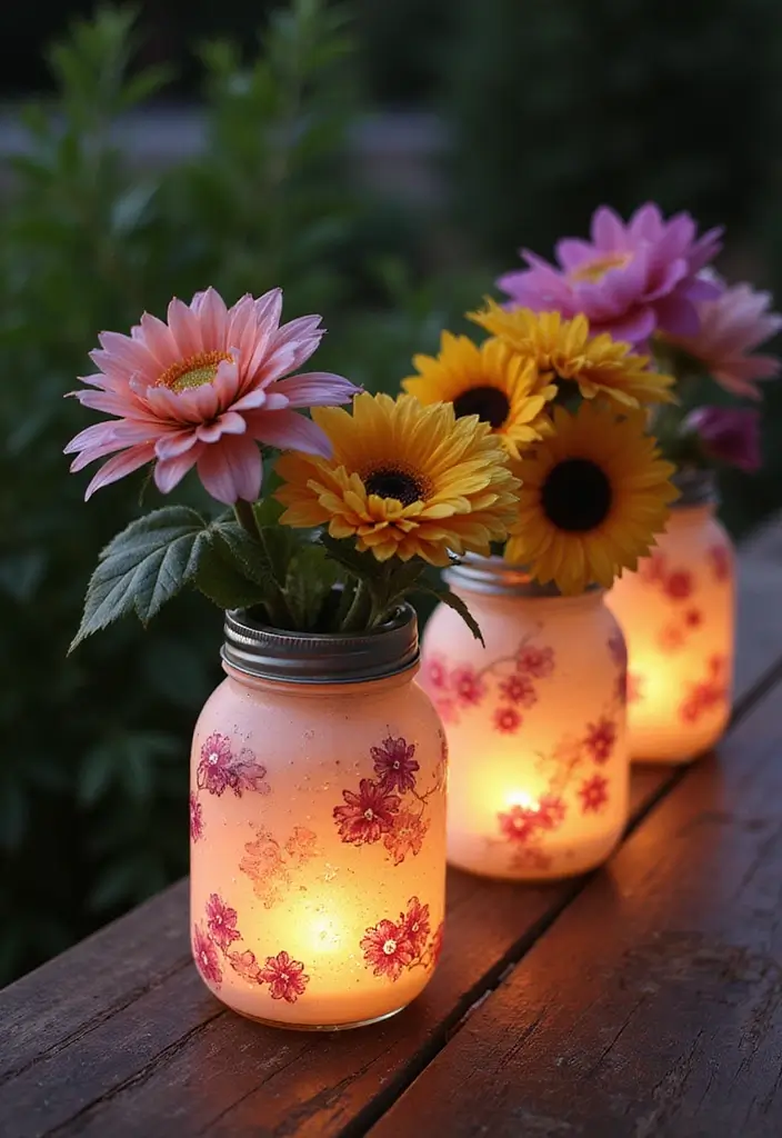 25 Handmade Floral Decor Projects For Every Season 76 25 Handmade Floral Decor Projects For Every Season - 24. Flower Lanterns