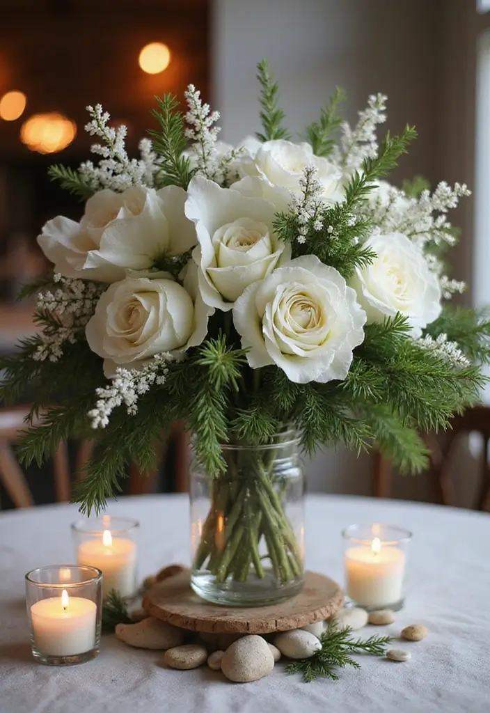 25 Handmade Floral Decor Projects For Every Season 16 25 Handmade Floral Decor Projects For Every Season - 4. Winter Floral Centerpiece