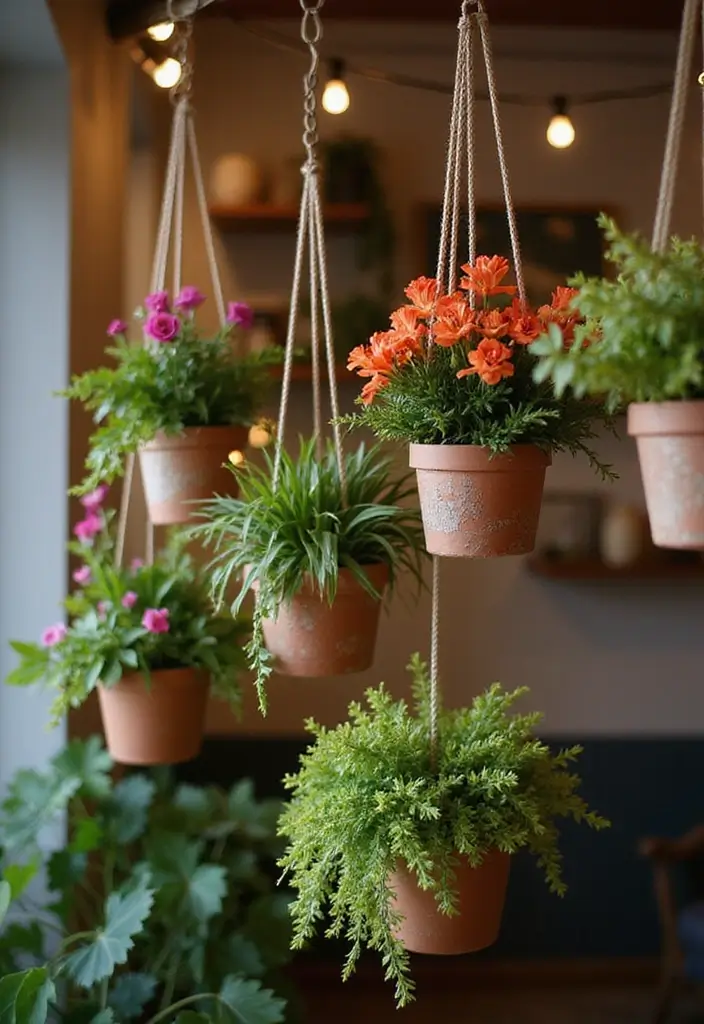 25 Handmade Floral Decor Projects For Every Season 25 25 Handmade Floral Decor Projects For Every Season - 7. Hanging Floral Planters