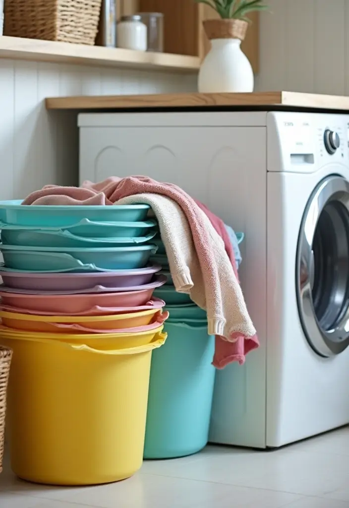 25 Handmade Laundry Basket Decor Ideas You’ll Love 45 25 Handmade Laundry Basket Decor Ideas You’ll Love - 21. Recycled Plastic Baskets