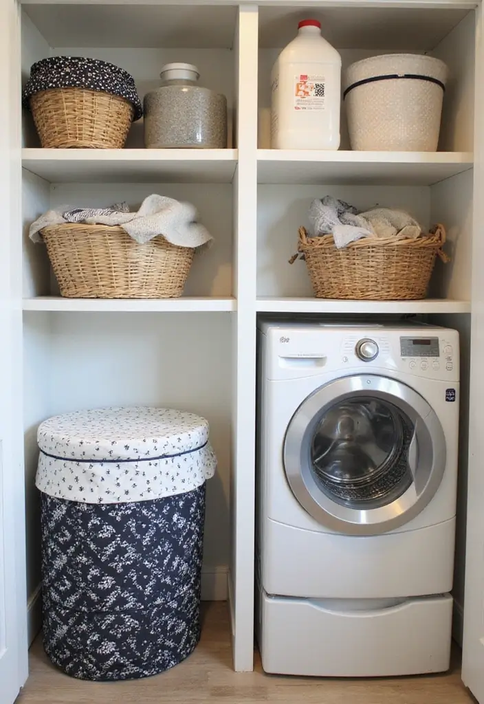 25 Handmade Laundry Basket Decor Ideas You’ll Love 51 25 Handmade Laundry Basket Decor Ideas You’ll Love - 23. Unique Fabric-Covered Baskets