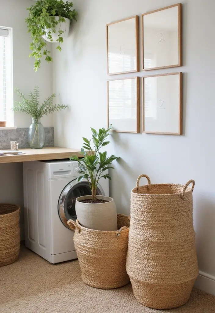 25 Handmade Laundry Basket Decor Ideas You’ll Love 5 25 Handmade Laundry Basket Decor Ideas You’ll Love - 5. Natural Seagrass Charm