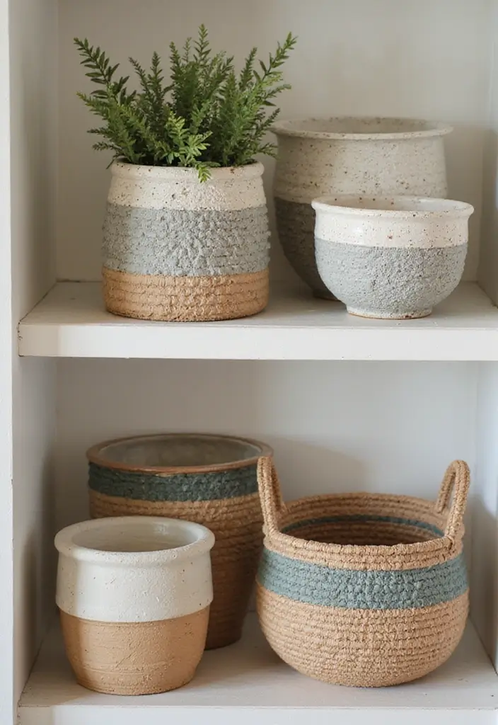 25 Handmade Laundry Basket Decor Ideas You’ll Love 6 25 Handmade Laundry Basket Decor Ideas You’ll Love - 6. Personalized Pottery Baskets
