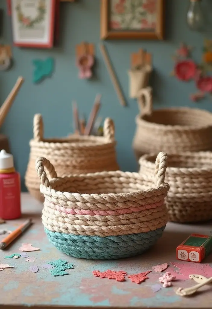 25 Handmade Rope Basket Decor Ideas That Impress 41 25 Handmade Rope Basket Decor Ideas That Impress - 17. Customizable Decor