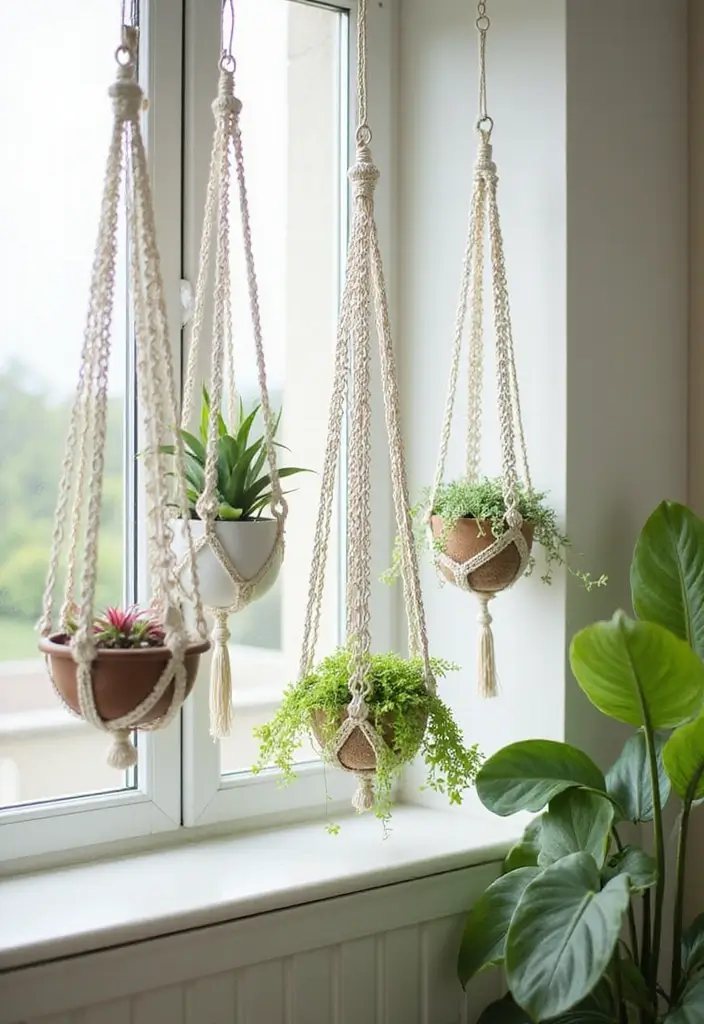25 Handmade White Crochet Decor Ideas For Minimalist Spaces 1 25 Handmade White Crochet Decor Ideas For Minimalist Spaces - 1. Crochet Plant Hangers
