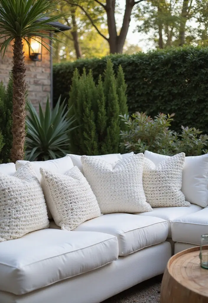 25 Handmade White Crochet Decor Ideas For Minimalist Spaces 42 25 Handmade White Crochet Decor Ideas For Minimalist Spaces - 20. Crochet Pillows for Outdoor Spaces