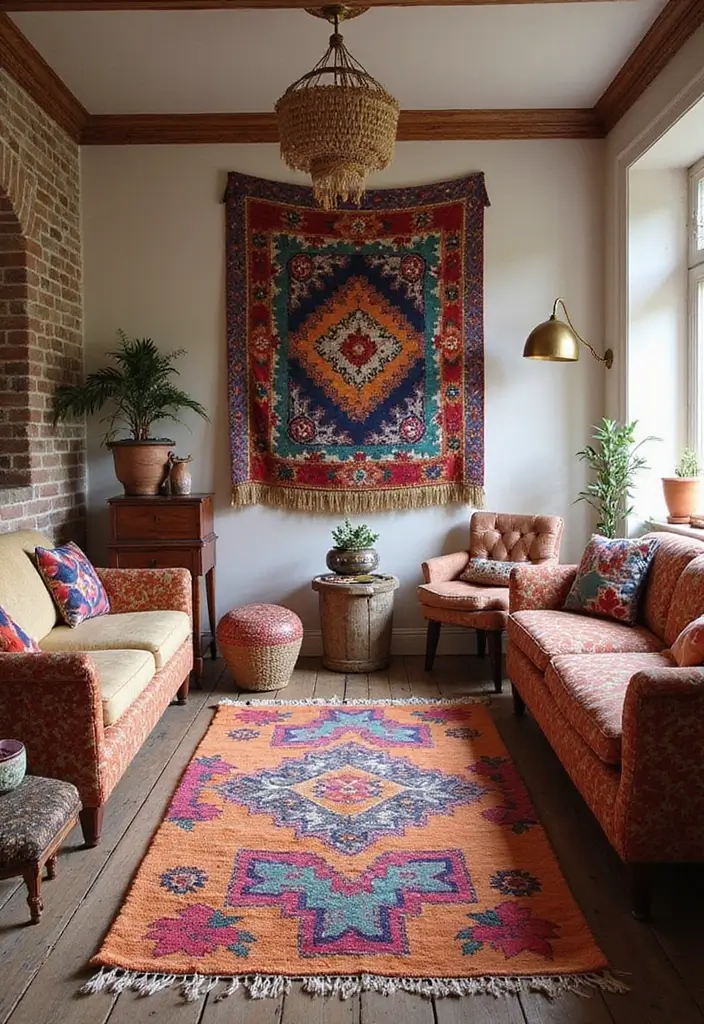 25 Handmade Wool Rug Decor Ideas To Warm Your Space 51 25 Handmade Wool Rug Decor Ideas To Warm Your Space - 11. A Touch of Bohemian Flair