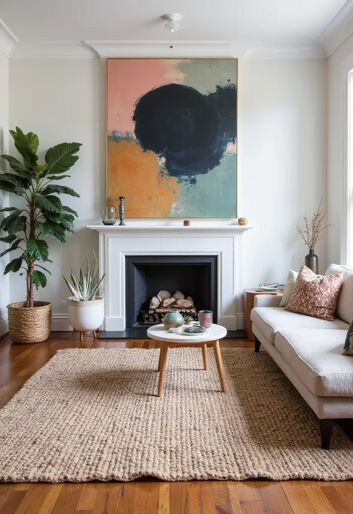 25 Handmade Wool Rug Decor Ideas To Warm Your Space 80 25 Handmade Wool Rug Decor Ideas To Warm Your Space - 18. Highlighting Artwork