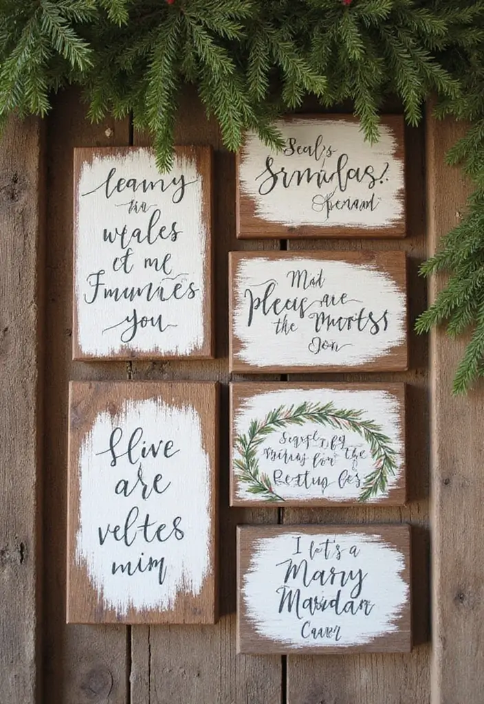 26 Christmas Decor Ideas Handmade With Love 27 26 Christmas Decor Ideas Handmade With Love - 13. Hand-Decorated Wooden Signs