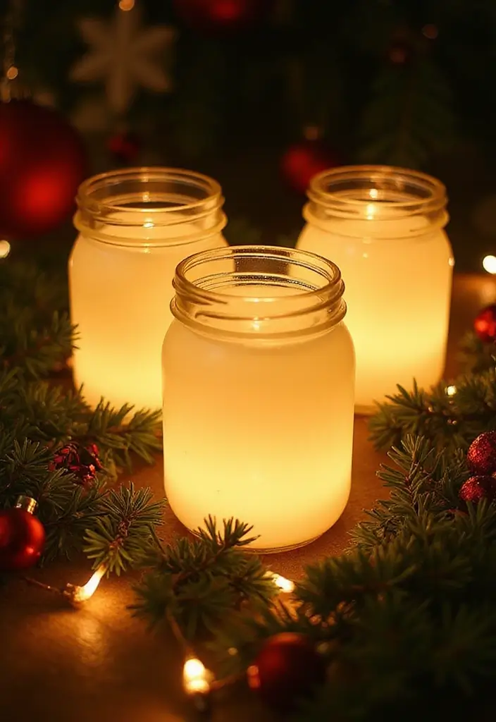 26 Christmas Decor Ideas Handmade With Love 49 26 Christmas Decor Ideas Handmade With Love - 21. Festive DIY Light Jars