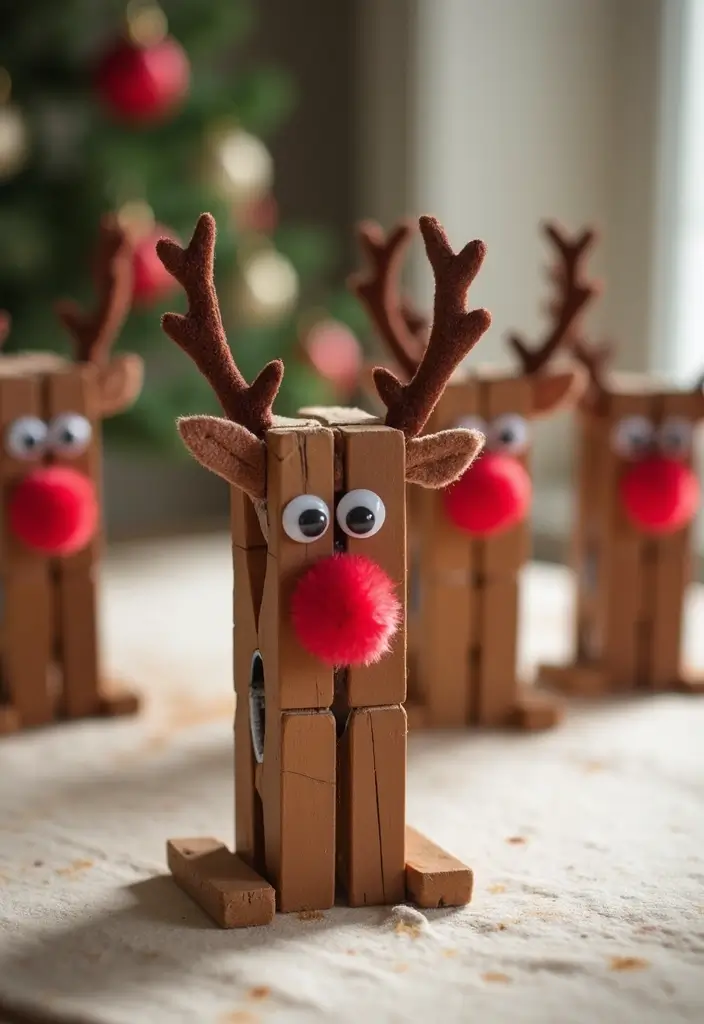 26 Christmas Decor Ideas Handmade With Love 57 26 Christmas Decor Ideas Handmade With Love - 23. Festive Clothespin Reindeer