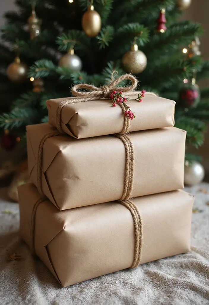26 Christmas Decor Ideas Handmade With Love 13 26 Christmas Decor Ideas Handmade With Love - 5. Recycled Paper Gift Wrapping