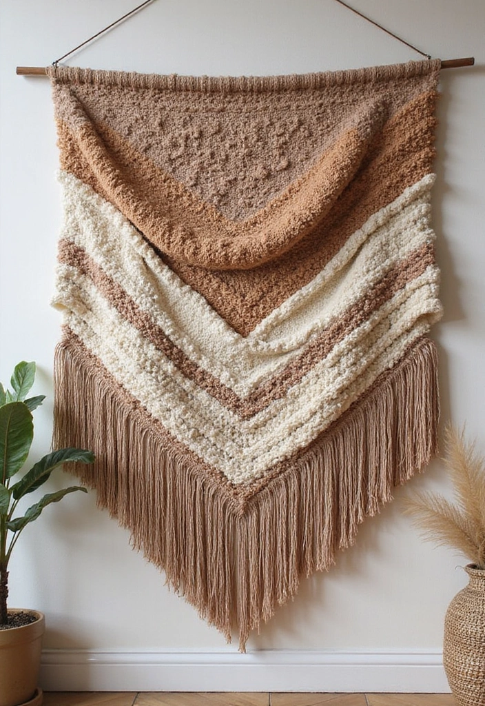 26 Creative Ways To Make Handmade Wall Decor At Home 39 26 Creative Ways To Make Handmade Wall Decor At Home - 11. Woven Wall Hanging