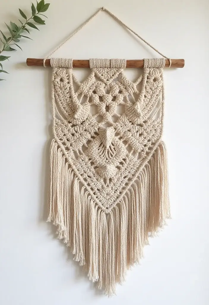 26 Creative Ways To Make Handmade Wall Decor At Home 42 26 Creative Ways To Make Handmade Wall Decor At Home - 14. Macramé Wall Hanging