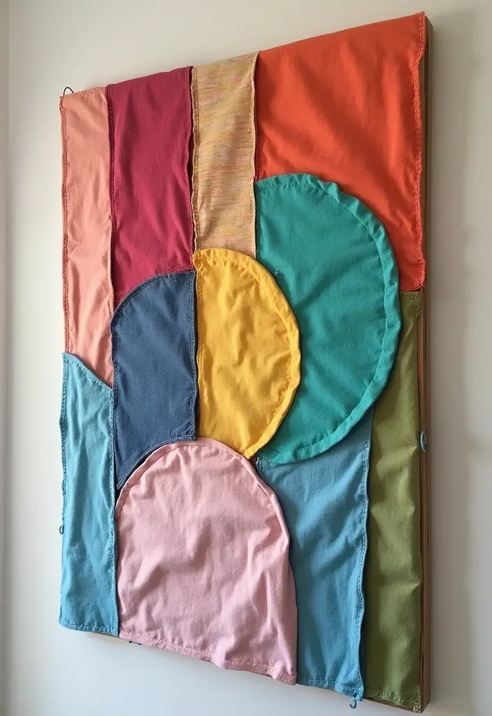 26 Creative Ways To Make Handmade Wall Decor At Home 43 26 Creative Ways To Make Handmade Wall Decor At Home - 15. Upcycled T-Shirt Art