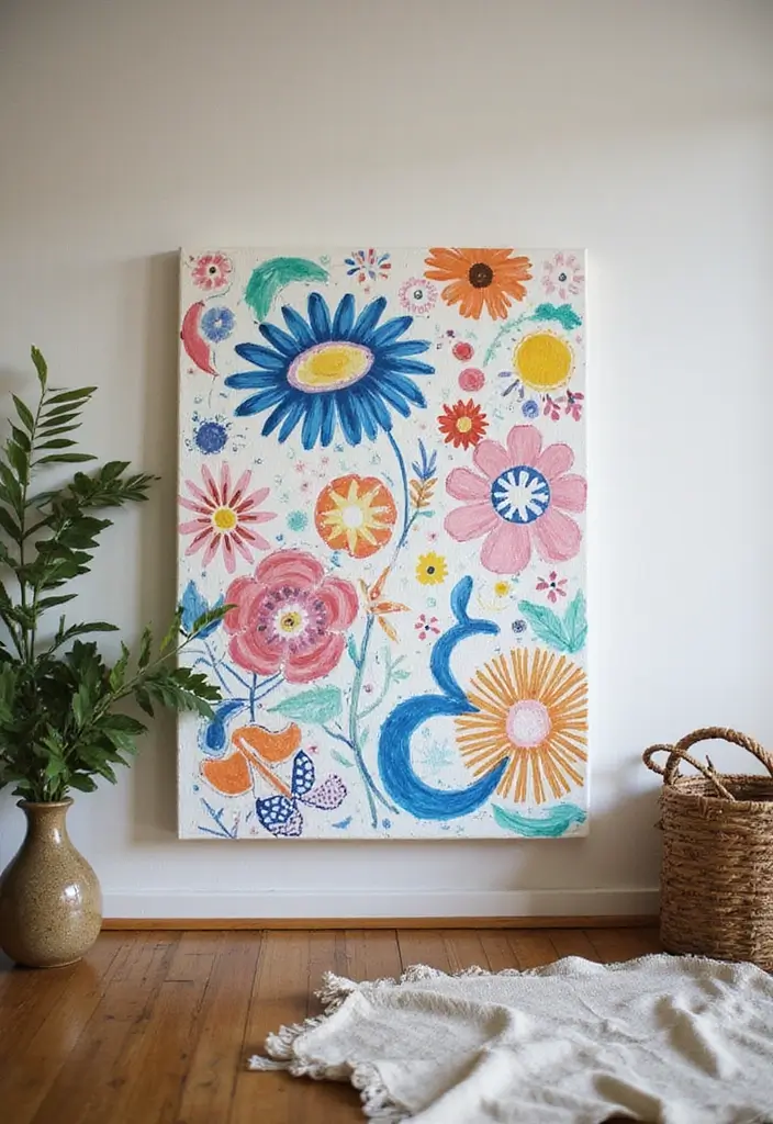 26 Creative Ways To Make Handmade Wall Decor At Home 59 26 Creative Ways To Make Handmade Wall Decor At Home - 21. Hand Painted Canvas