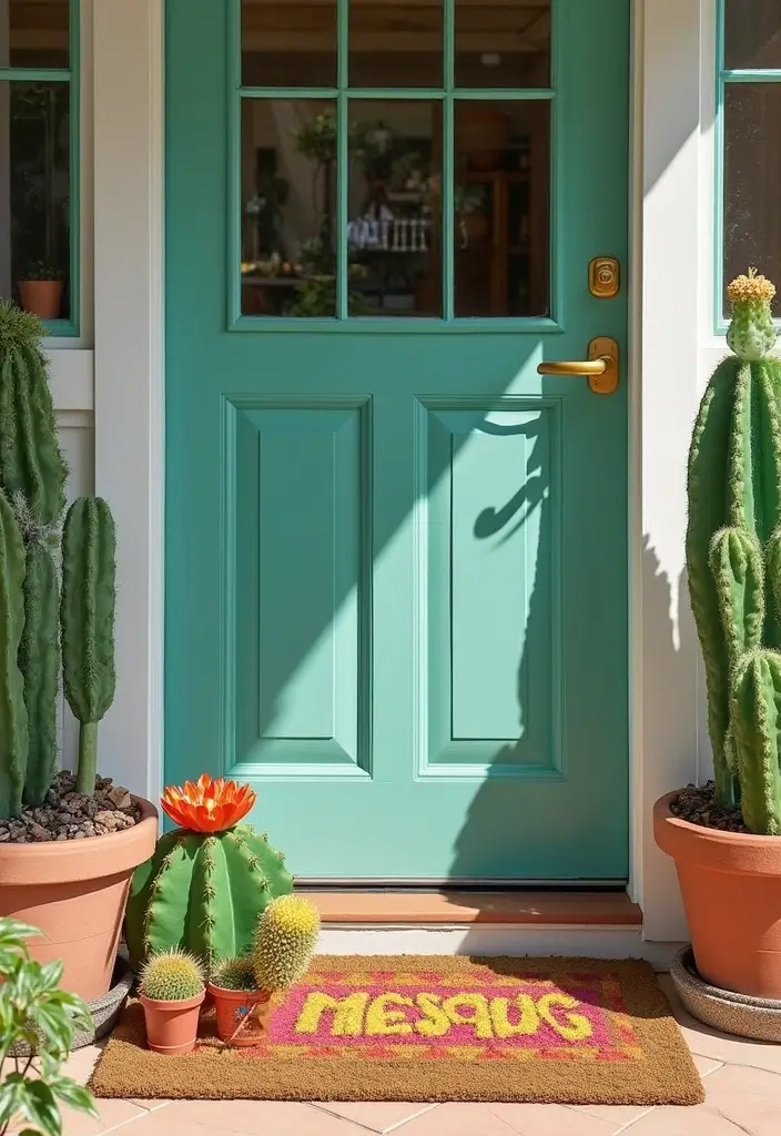 26 Handmade Cactus Decor Ideas For Desert-Inspired Spaces 33 26 Handmade Cactus Decor Ideas For Desert-Inspired Spaces - 11. Cactus-Themed Doormats