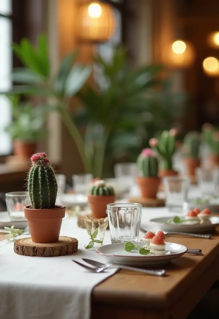 26 Handmade Cactus Decor Ideas For Desert-Inspired Spaces 25 26 Handmade Cactus Decor Ideas For Desert-Inspired Spaces - 9. Cactus-Themed Table Settings