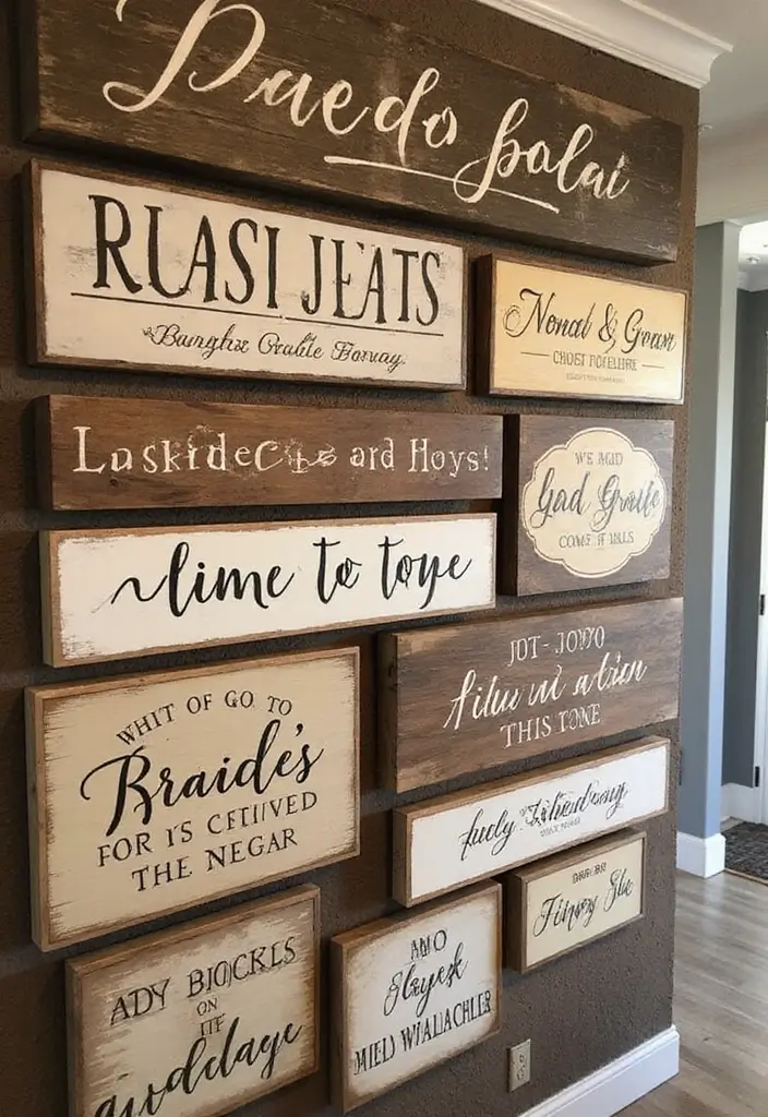 26 Handmade Country Decor Inspirations For Cozy Homes 24 26 Handmade Country Decor Inspirations For Cozy Homes - 6. Rustic Wood Signs