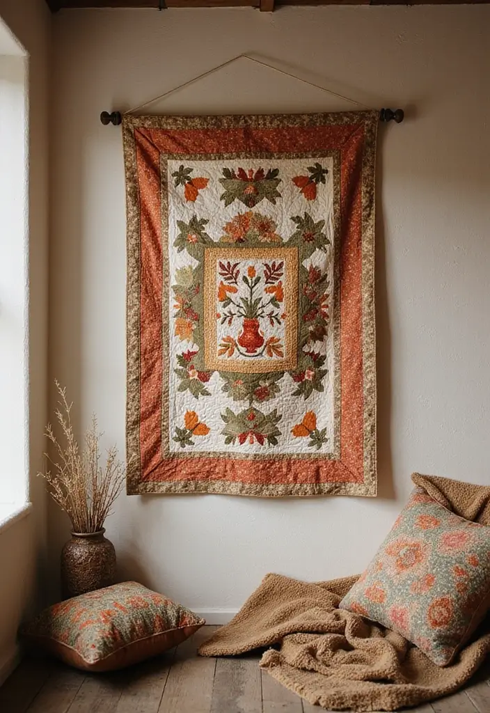 26 Handmade Country Decor Inspirations For Cozy Homes 31 26 Handmade Country Decor Inspirations For Cozy Homes - 7. Quilted Wall Hangings