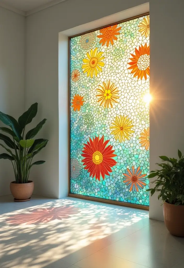 26 Handmade Glass Decor Ideas With Elegant Touches 25 26 Handmade Glass Decor Ideas With Elegant Touches - 9. Mosaic Glass Panels