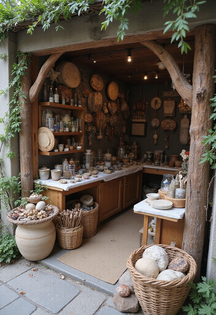 26 Handmade Market Stall Decor Ideas For Crafters 34 26 Handmade Market Stall Decor Ideas For Crafters - 10. Natural Element Accents