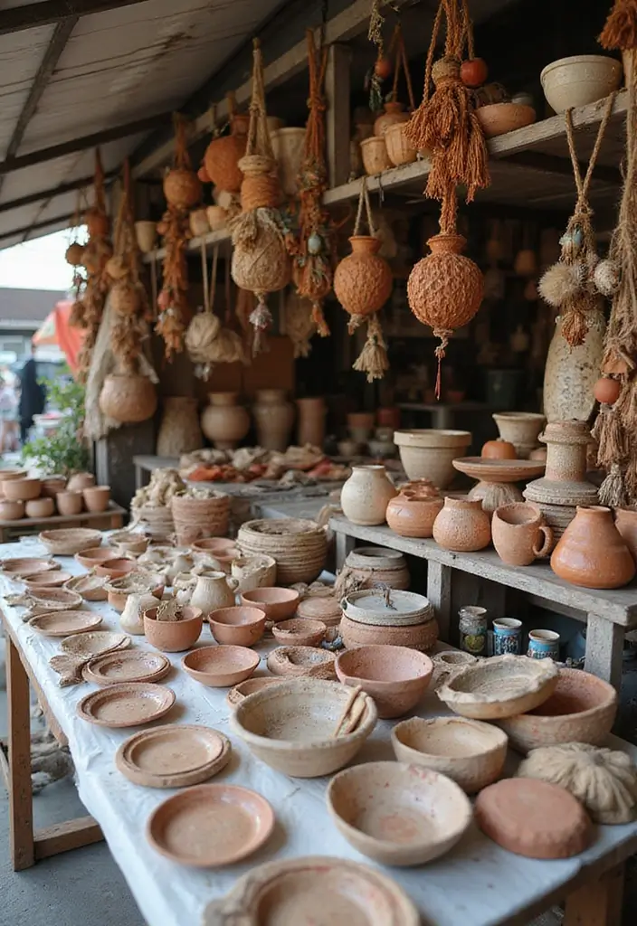 26 Handmade Market Stall Decor Ideas For Crafters 60 26 Handmade Market Stall Decor Ideas For Crafters - 16. Handcrafted Pottery Decor