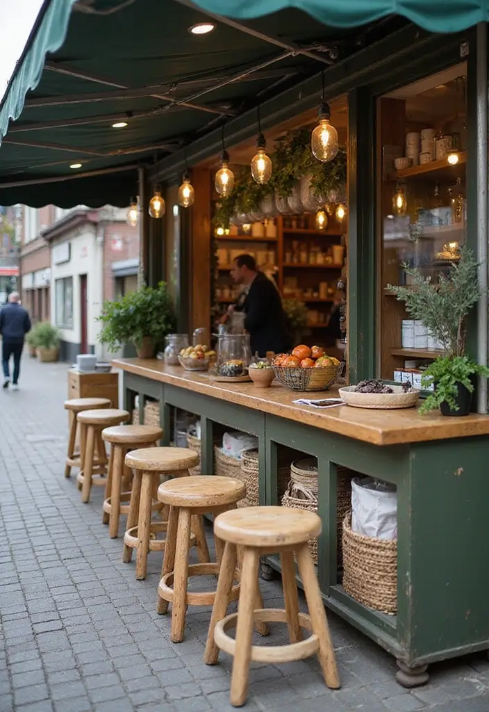 26 Handmade Market Stall Decor Ideas For Crafters 71 26 Handmade Market Stall Decor Ideas For Crafters - 21. Eco-Friendly Seating for Customers