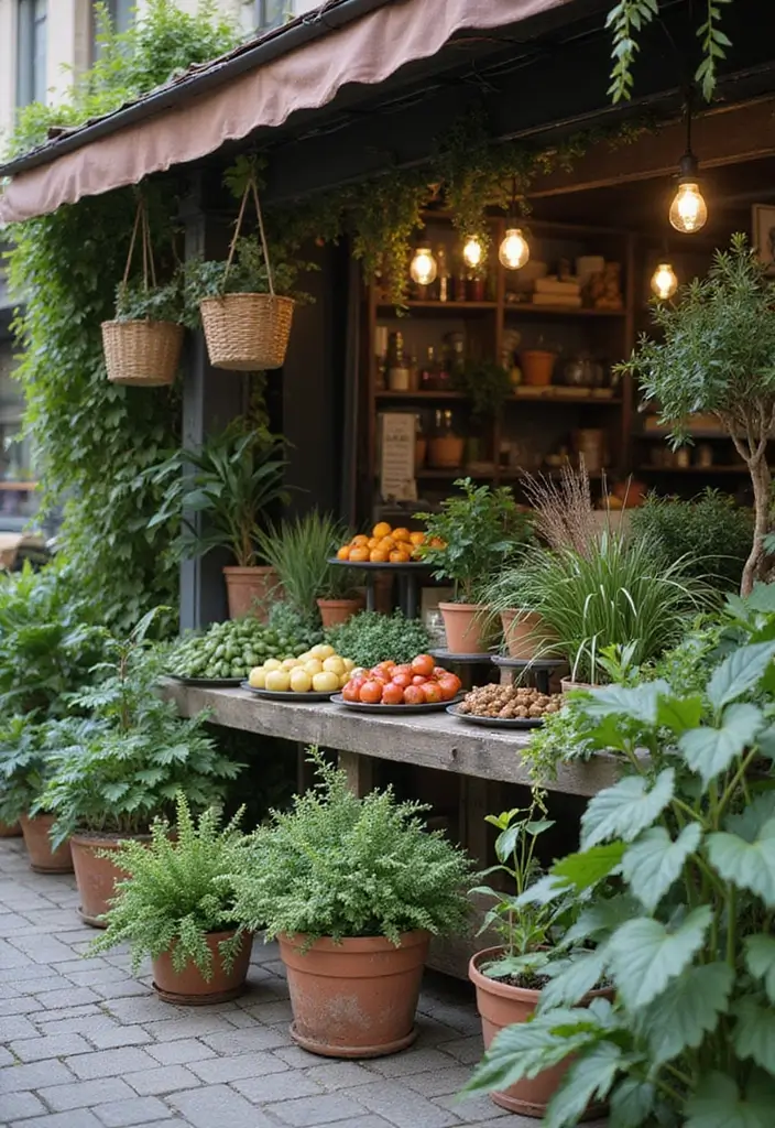 26 Handmade Market Stall Decor Ideas For Crafters 12 26 Handmade Market Stall Decor Ideas For Crafters - 4. Potted Plants as Decor