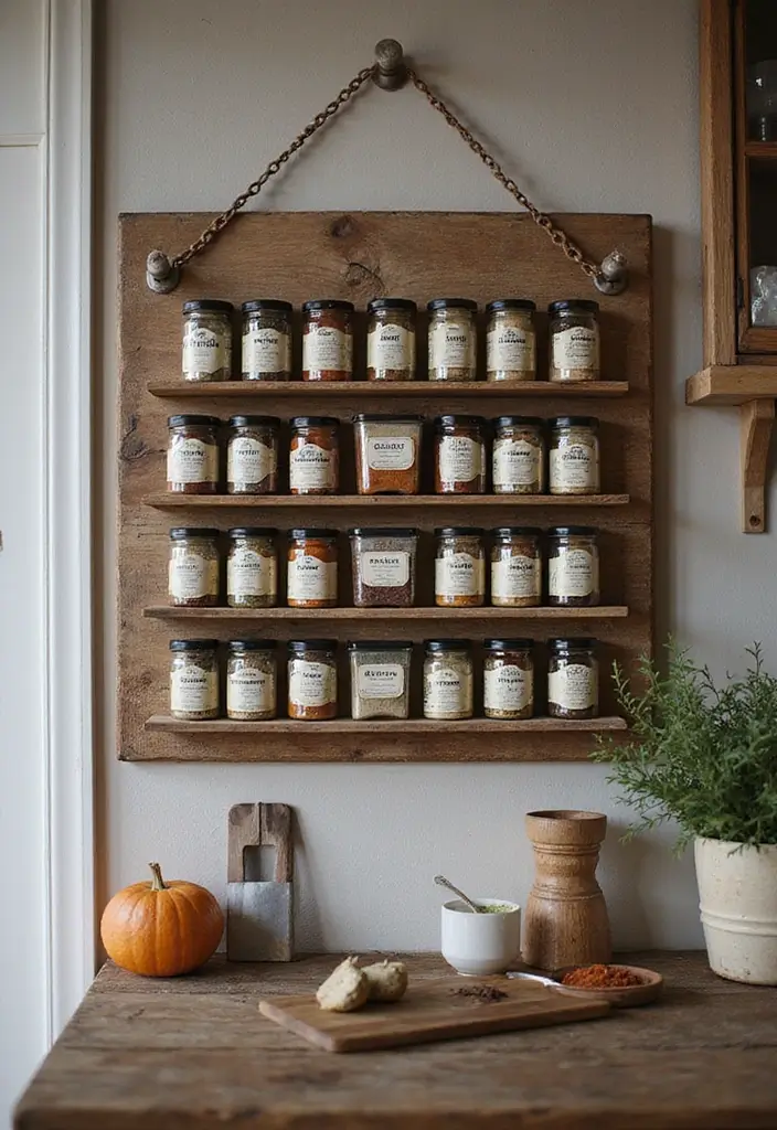 26 Handmade Spice Rack Decor Ideas To Organize Beautifully 87 26 Handmade Spice Rack Decor Ideas To Organize Beautifully - 25. Small Tins on a Magnetic Board